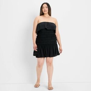 Women's Drop Waist Ruffle Mini A-Line Dress - Future Collective